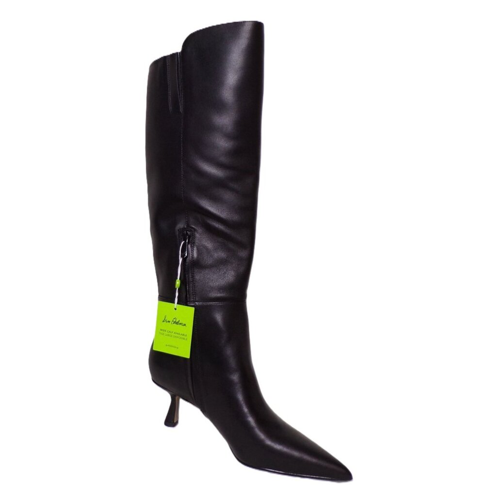 🆕SAM EDELMAN Taylin Knee High Kitten Heel Boot Wide Calf Black 8 - Picture 11 of 15